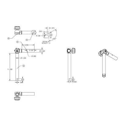 TACO Marine TACO ShadeFin Adjustable Rod Holder Mount Boat Outfitting
