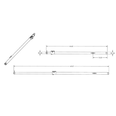 TACO Marine TACO Tele-Sun Aluminum Shade Pole w/Carry Bag Boat Outfitting
