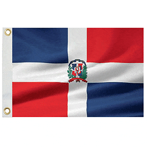 Taylor Made Taylor Made Dominican Republic Flag 12" x 18" Nylon Boat Outfitting
