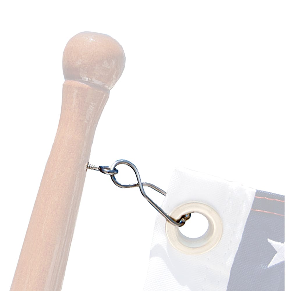 Taylor Made Taylor Made Skipper Flag Clips w/SS Screw Eyes (4pk) Boat Outfitting