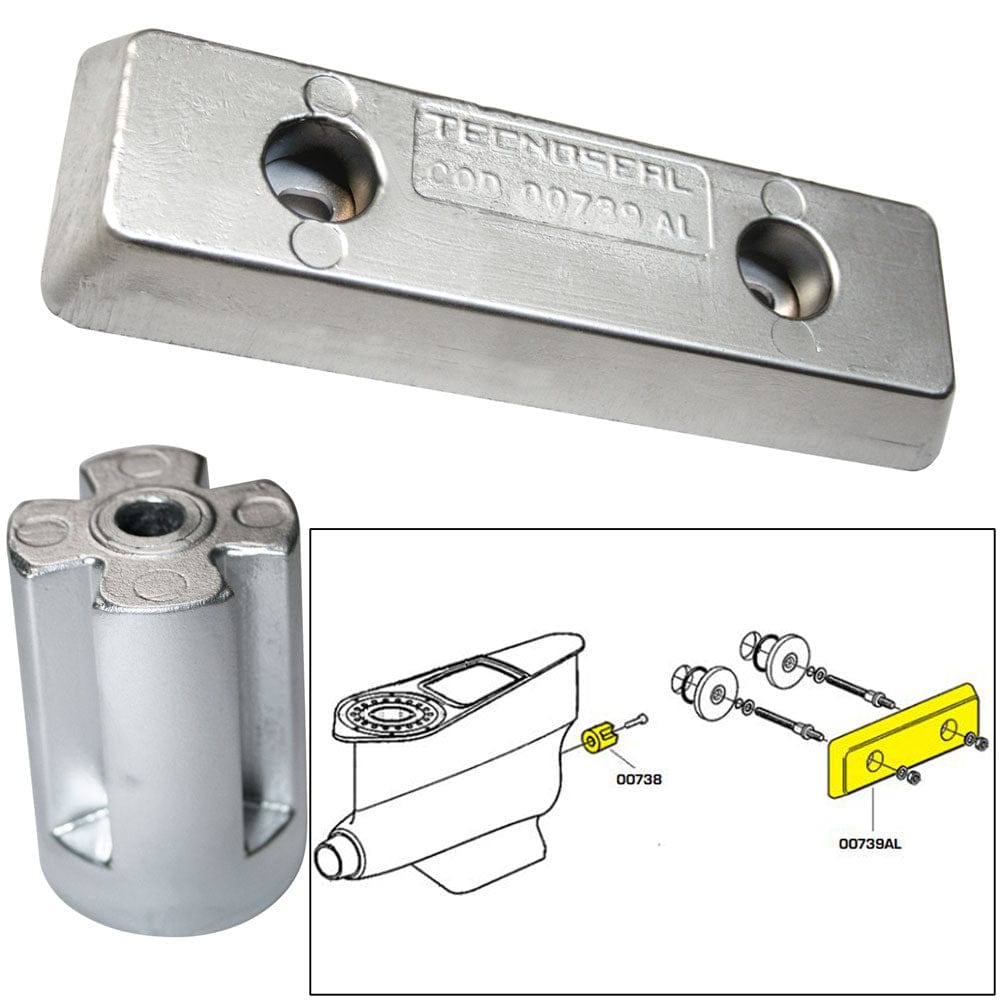 Tecnoseal Tecnoseal Anode Kit - Volvo IPS - Zinc/Aluminum Boat Outfitting