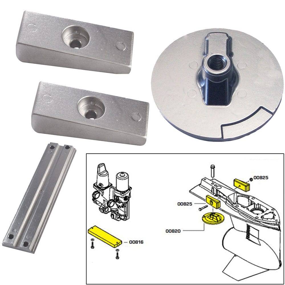 Tecnoseal Tecnoseal Anode Kit w/Hardware - Mercury Verado 4 - Zinc Boat Outfitting