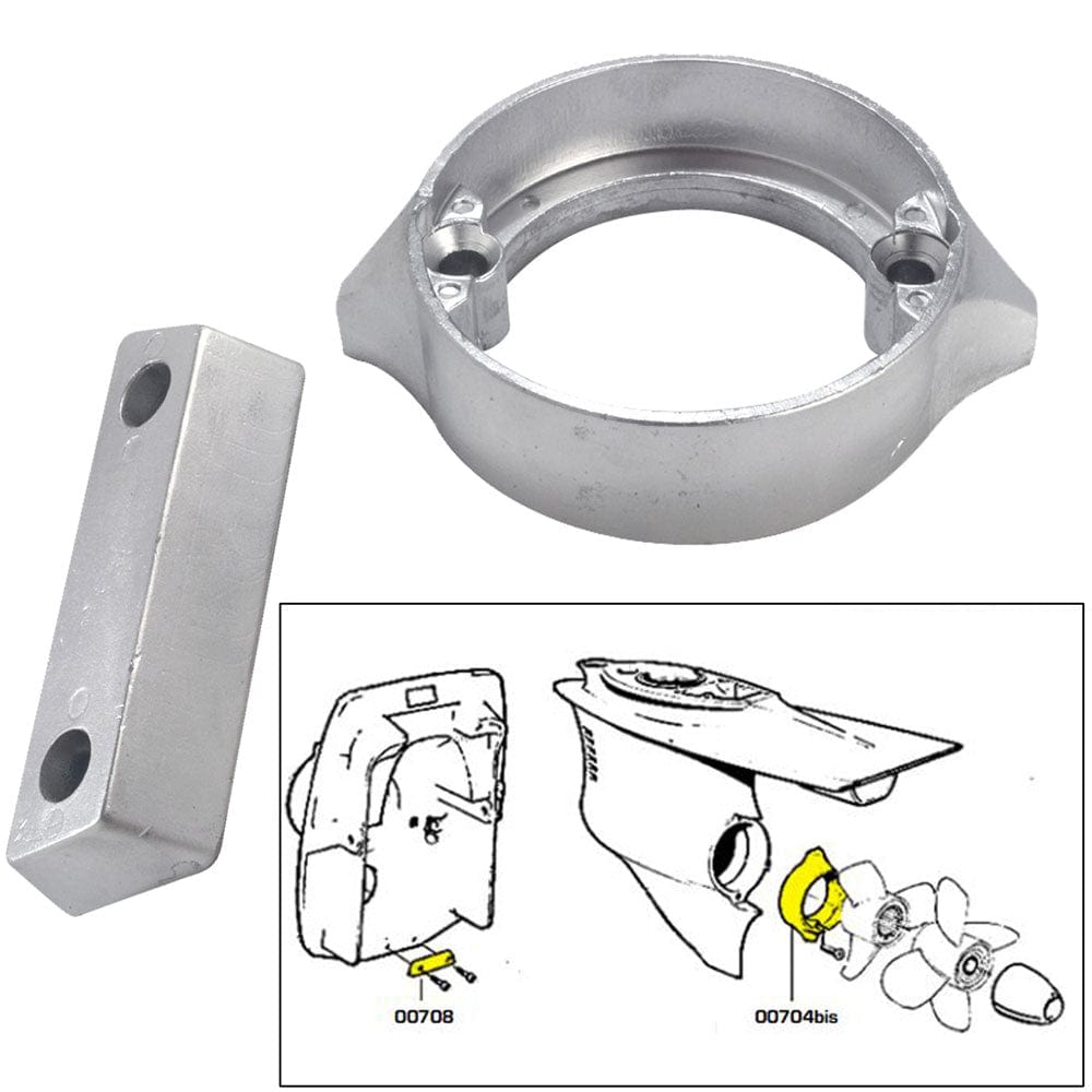 Tecnoseal Tecnoseal Anode Kit w/Hardware - Volvo Duo-Prop 290 - Magnesium Boat Outfitting