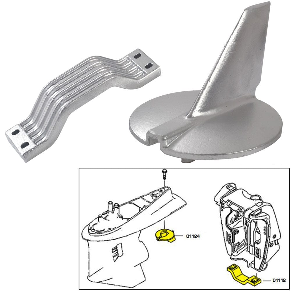 Tecnoseal Tecnoseal Anode Kit w/Hardware - Yamaha 200-250HP - Aluminum Boat Outfitting