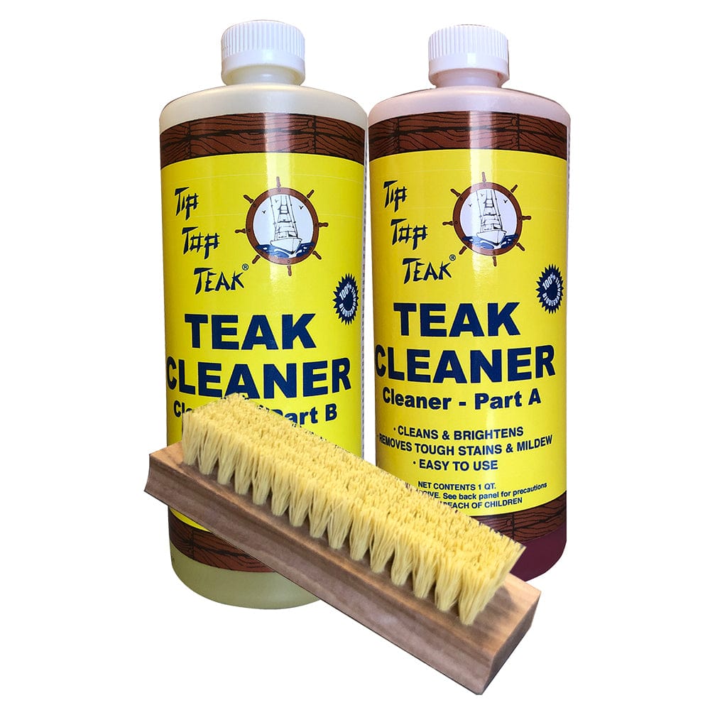 Tip Top Teak Tip Top Teak Cleaner Kit Part A & Part B w/Brush Boat Outfitting