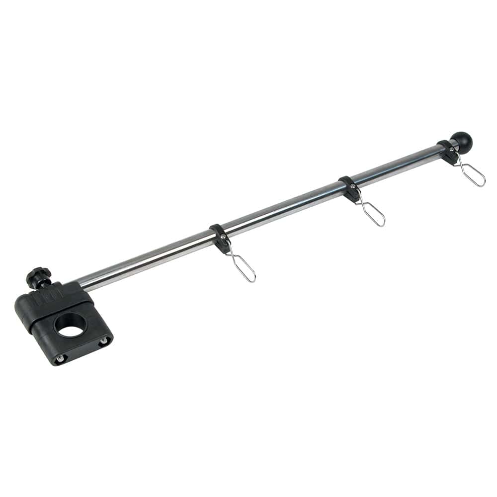 Whitecap Whitecap 17" Rail Mount Flag Pole - 1/2" Diameter, Stainless Steel Staff Nylon Mount Boat Outfitting