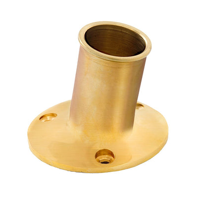 Whitecap Whitecap Top-Mounted Flag Pole Socket Polished Brass - 1" ID Boat Outfitting