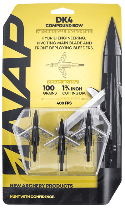 New Archery Products Nap Dk4 Broadheads 100 Gr. 3 Pk. Broadheads