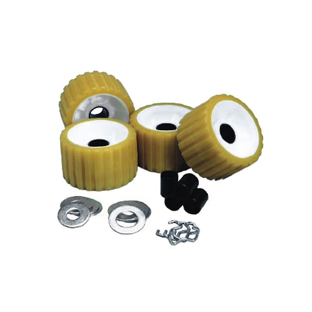 C.E. Smith C.E. Smith Ribbed Roller Replacement Kit - 4 Pack - Gold Trailering