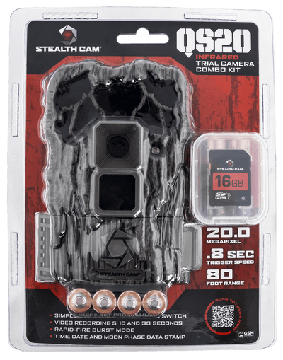 Stealth Cam Stealth Cam Trail Camera Quick - Set 20mp/720 Batt/card No-glo Cameras