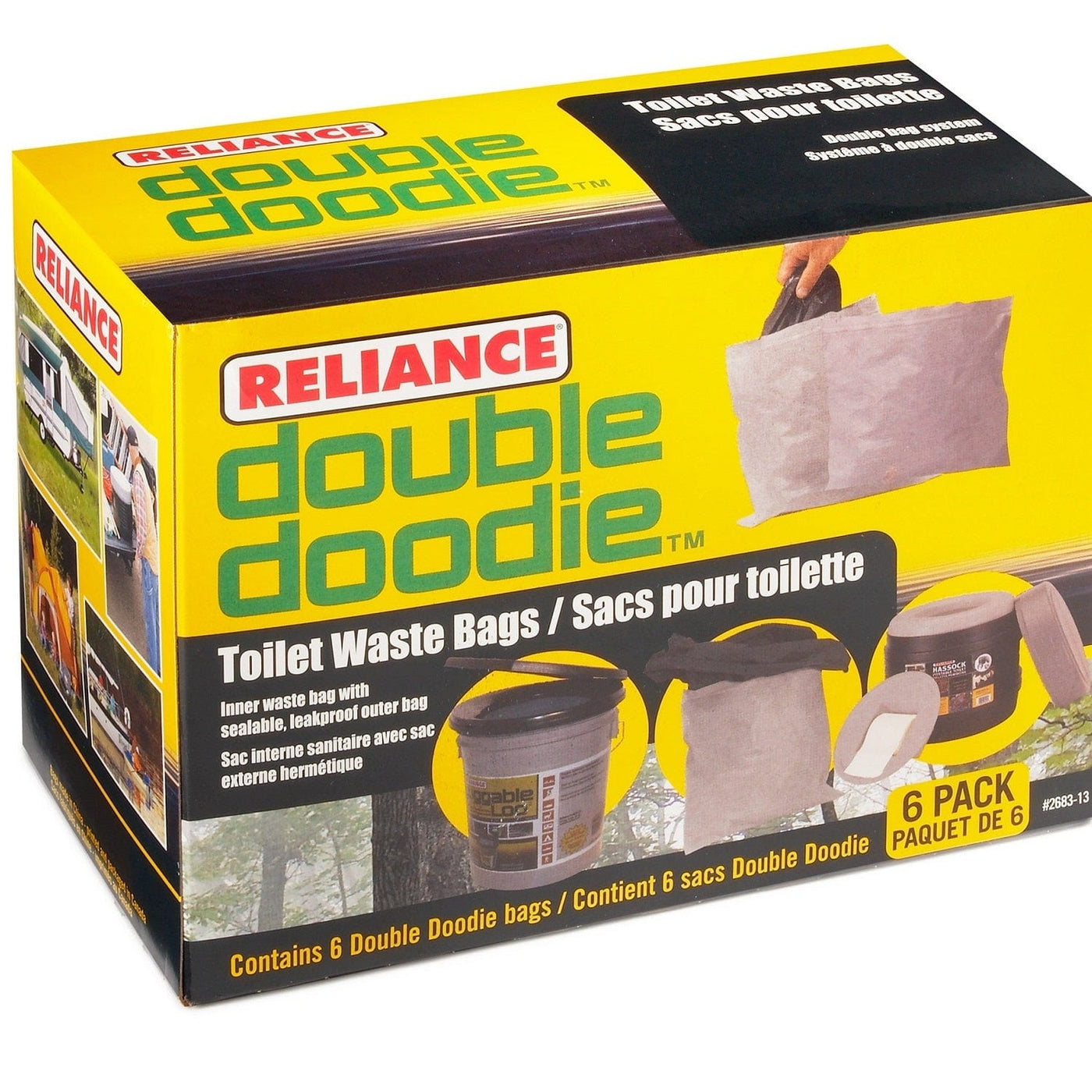Reliance Reliance Double Doodie Toilet Waste Bag with Bio-Gel Camping And Outdoor