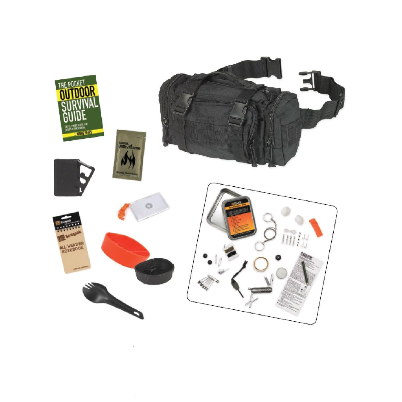 Snugpak Snugpak 10-Piece Responsepak Survival Bundle - Black Camping And Outdoor