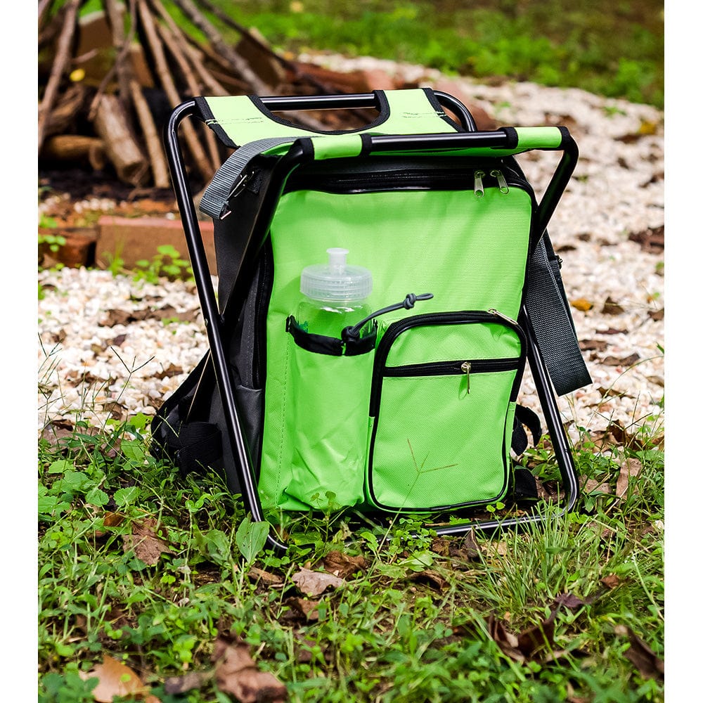 Camco Camco Camping Stool Backpack Cooler - Green Camping