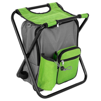 Camco Camco Camping Stool Backpack Cooler - Green Camping