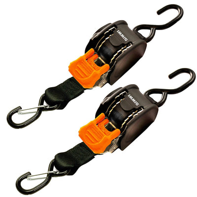 CargoBuckle CargoBuckle Mini G3 Retractable Tie-Down w/ Dual S-Hooks 1" x 72" - Pair Trailering