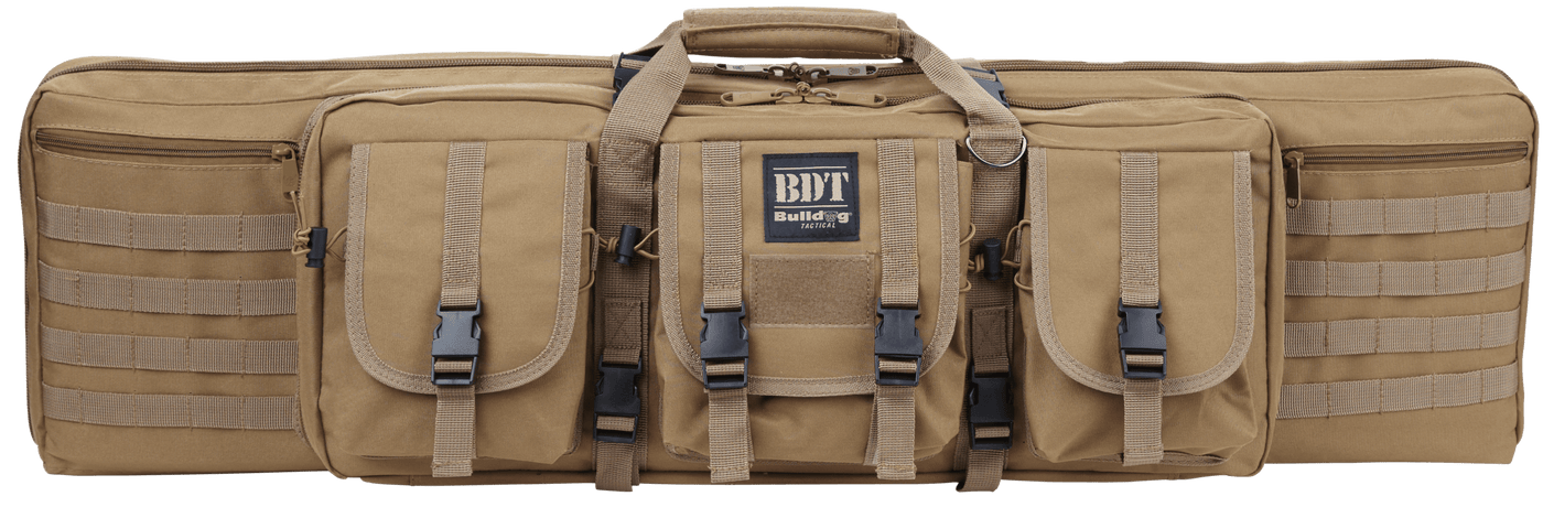 Bulldog Bulldog 36" Single Tactical Cs - 3 Large Accessory Pockets Tan Cases Gun/bow