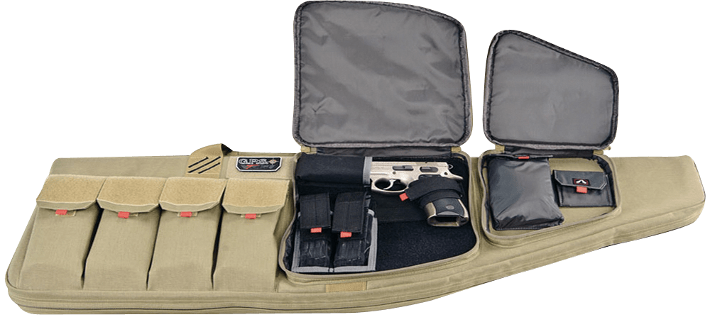 GPS Gps Tactical Ar Case 42" Tan - W/external Handgun Holder Cases Gun/bow