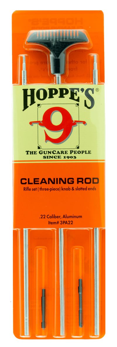 Hoppes Hoppes Aluminum Cleaning Rod - 3-pc .22 Caliber Cleaning And Gun Care