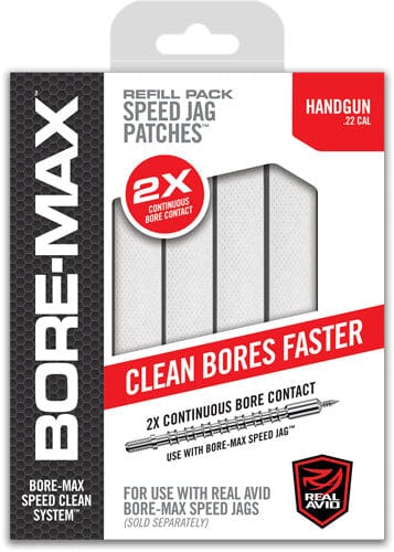 Real Avid Real Avid Bore Max Speed Jag - Patches 4" Long Cleaning And Gun Care