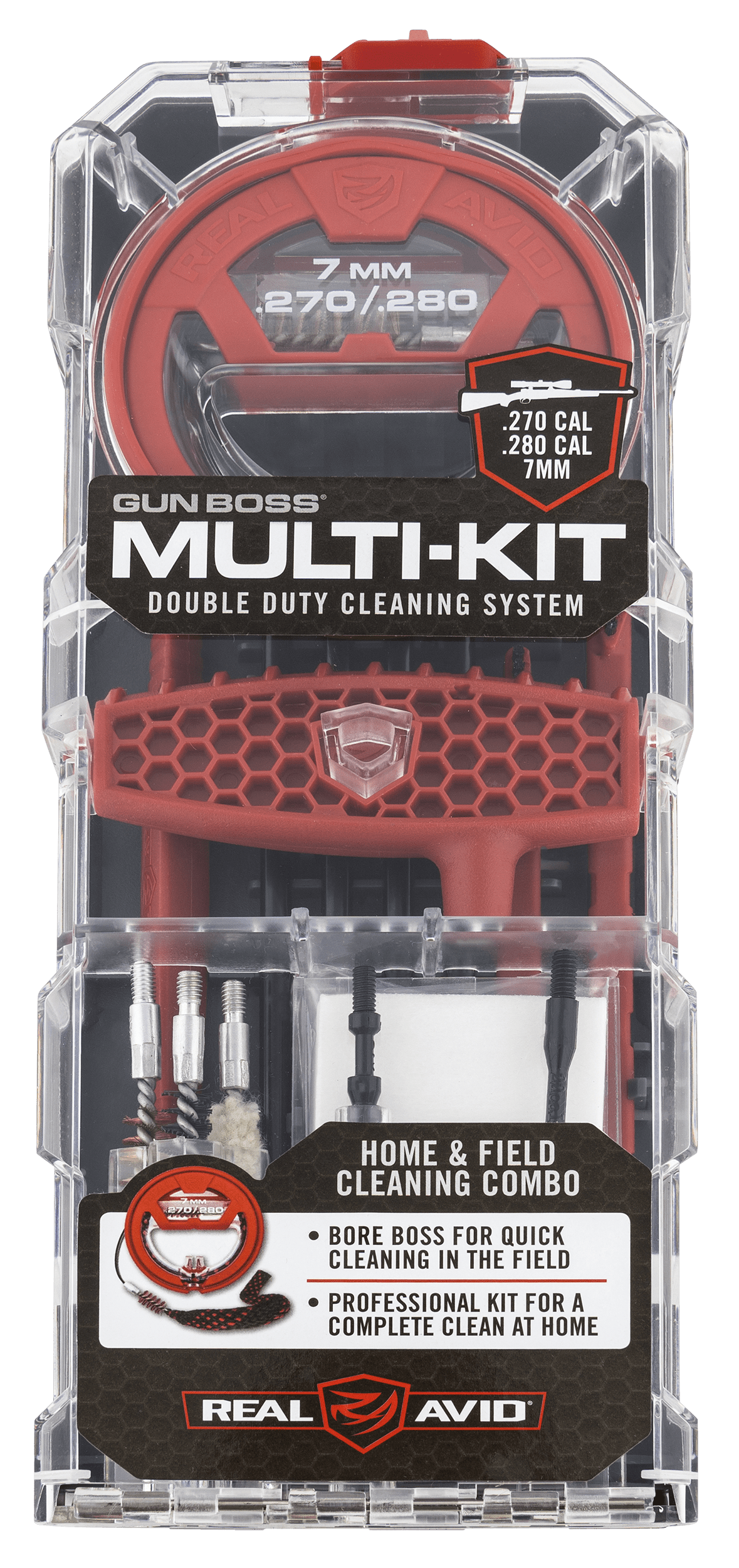 Real Avid Real Avid Gun Boss Multi-kit - .270/.280/7mm W/ Bore Boss Cleaning And Gun Care