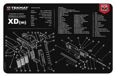 TekMat Tekmat Armorers Bench Mat - 11"x17" Springfield Xdm Pistol Cleaning And Gun Care