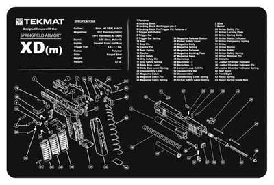 TekMat Tekmat Armorers Bench Mat - 11"x17" Springfield Xdm Pistol Cleaning And Gun Care