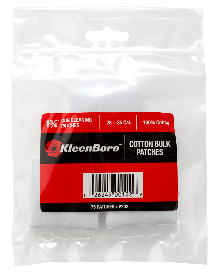 Kleen-Bore Kleen Br Cot Ptch 28-35 Cal 75pk Cleaning Equipment