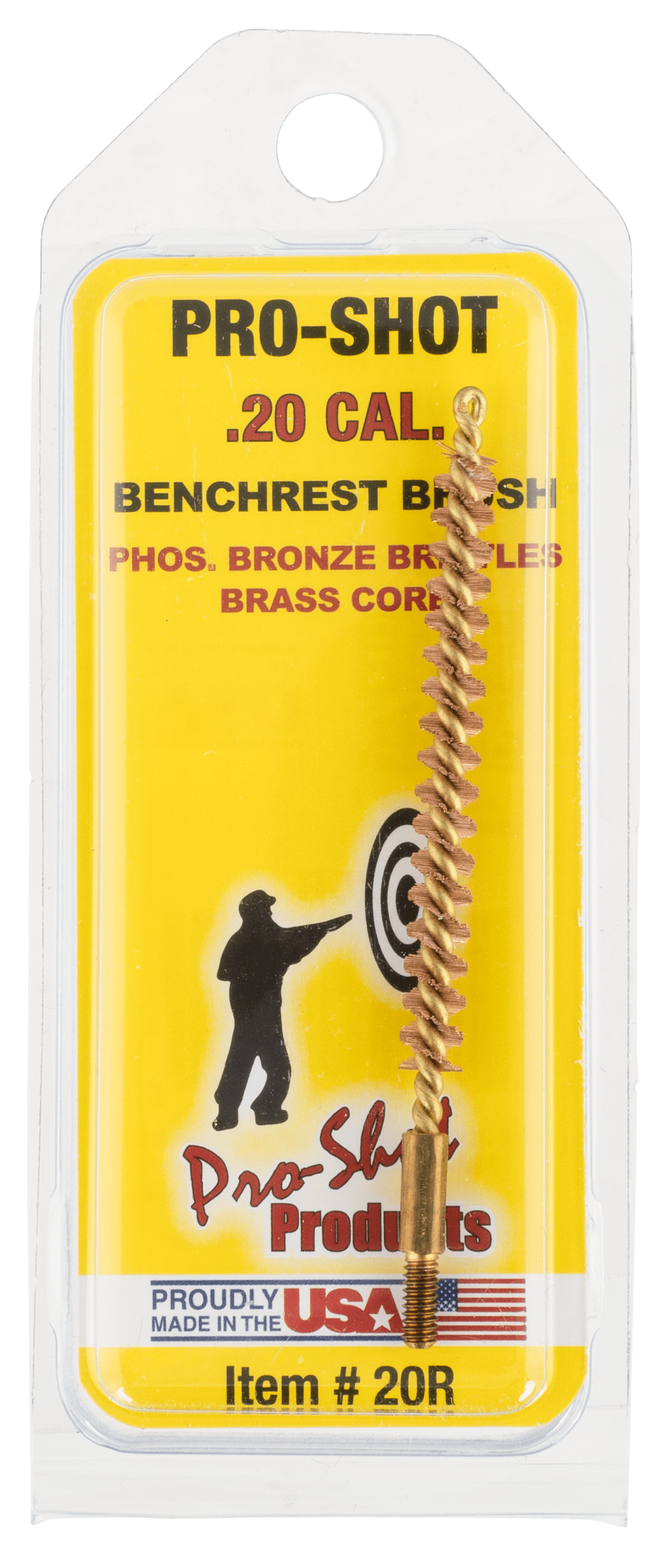 Pro-Shot Products Pro-shot Brush 20cal Rifle Bronze Cleaning Equipment