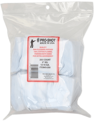 Pro-Shot Products Pro-shot Patch 12-16 Gauge 3" 250ct Cleaning Equipment