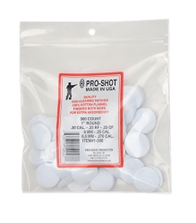 Pro-Shot Products Pro-shot Patch .22-.270cal 1" 300ct Cleaning Equipment