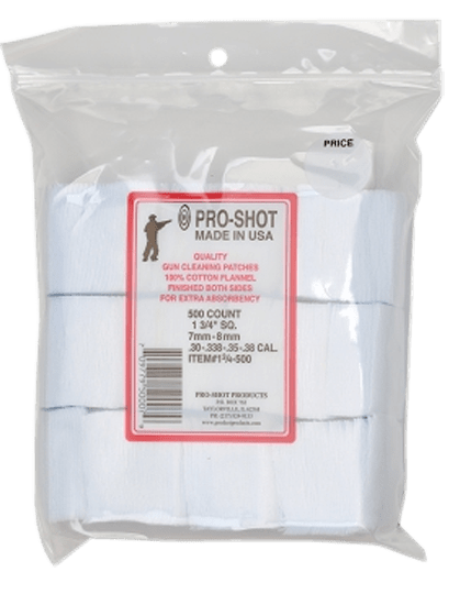Pro-Shot Products Pro-shot Patch 7mm-38cal 1 3/4" 500c Cleaning Equipment