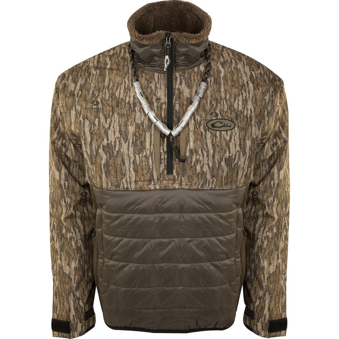 Drake Drake LST Guardian Flex Double Down Eqwader 1/4 Zip MossyOak Bottomland / 2X-Large Clothing