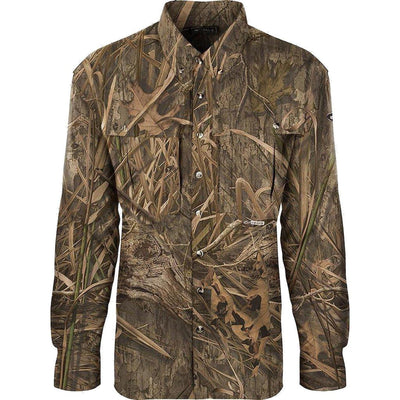 Drake Drake Vented Wingshooter's Shirt L/S MossyOak Blades Habitat / 2X-Large Clothing