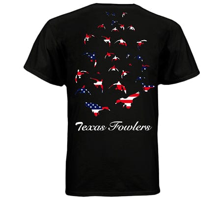 Texas Fowlers Texas Fowlers Stars & Stripes T-Shirt Large Clothing