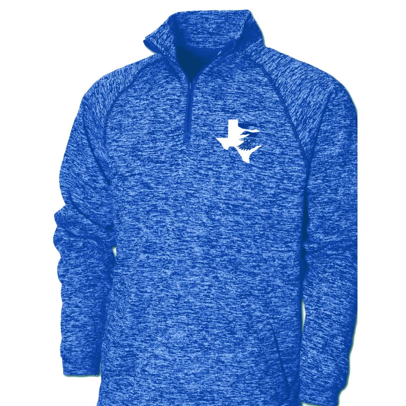 Texas Fowlers TXF 1/4 Zip Long Sleeve Pullover - Youth Heather Royal / Small Clothing