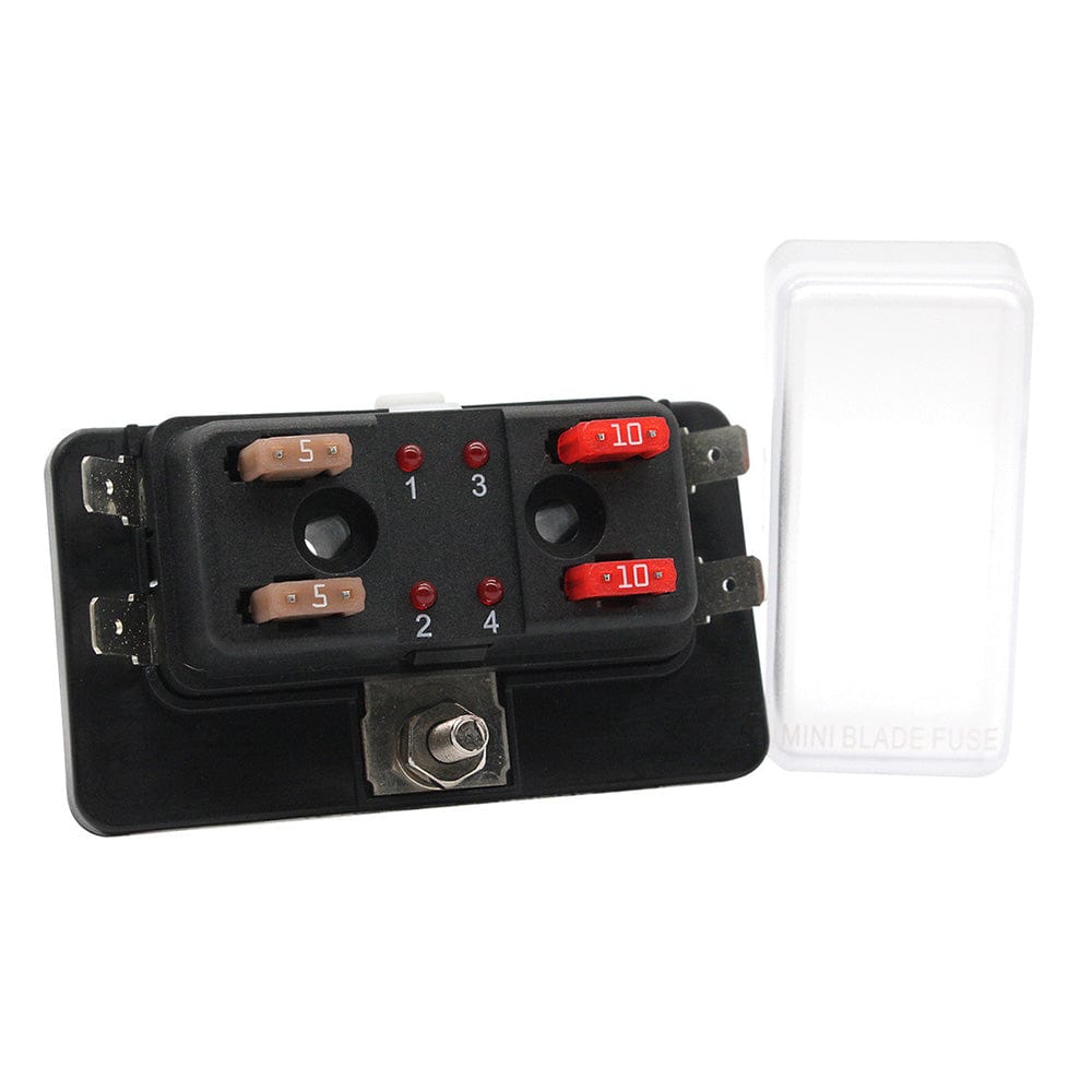 Cole Hersee Cole Hersee Standard 4 MINI Series Fuse Block w/LED Indicators Electrical