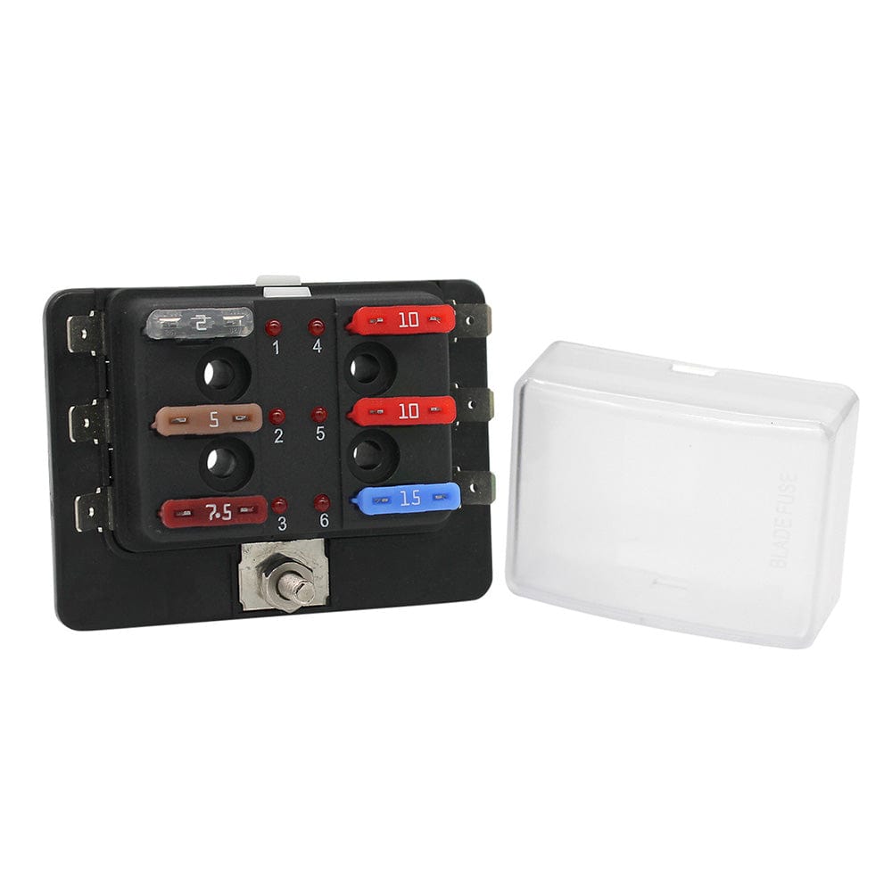 Cole Hersee Cole Hersee Standard 6 ATO Fuse Block w/LED Indicators Electrical