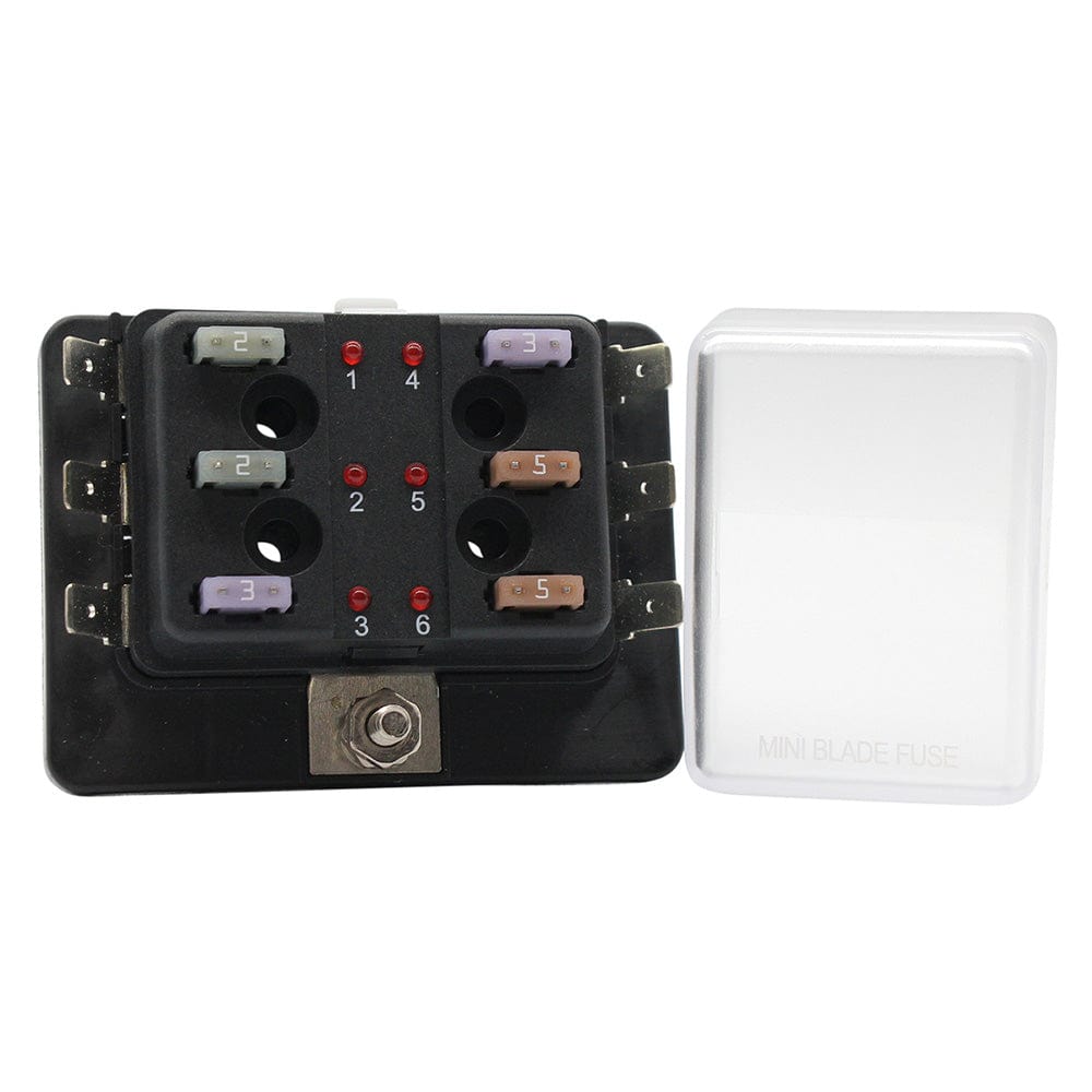 Cole Hersee Cole Hersee Standard 6 MINI Series Fuse Block w/LED Indicators Electrical