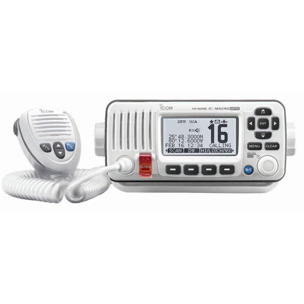 Icom Icom M424G VHF Radio w/Built-In GPS - White Communication