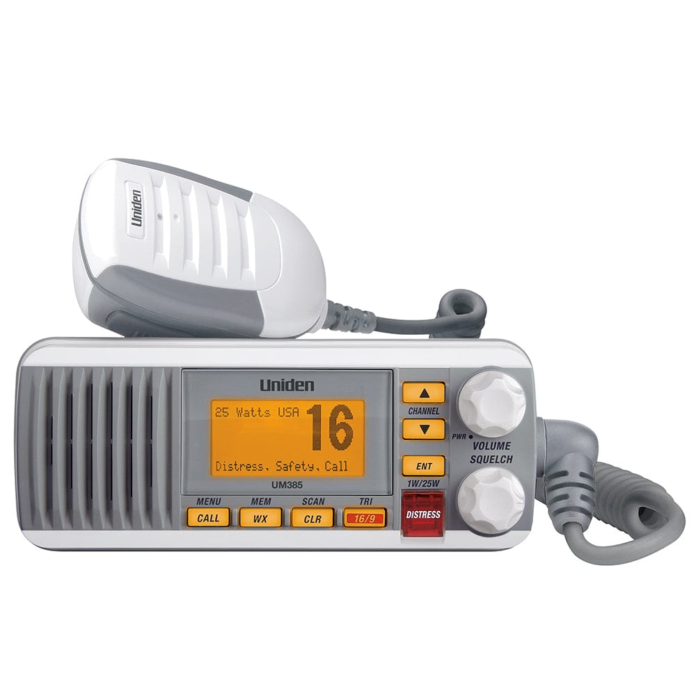 Uniden Uniden UM385 Fixed Mount VHF Radio - White Communication