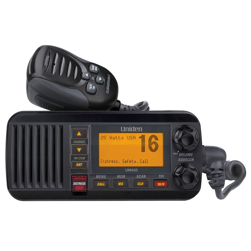 Uniden Uniden UM435 Fixed Mount VHF Radio - Black Communication