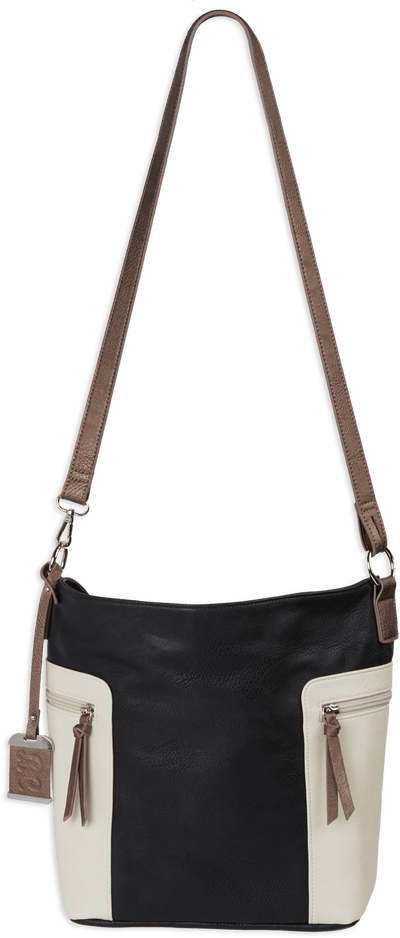 Bulldog Bulldog Concealed Carry Purse - Conv Hobo/crossbody Blk/tan Concealed Carry Handbags