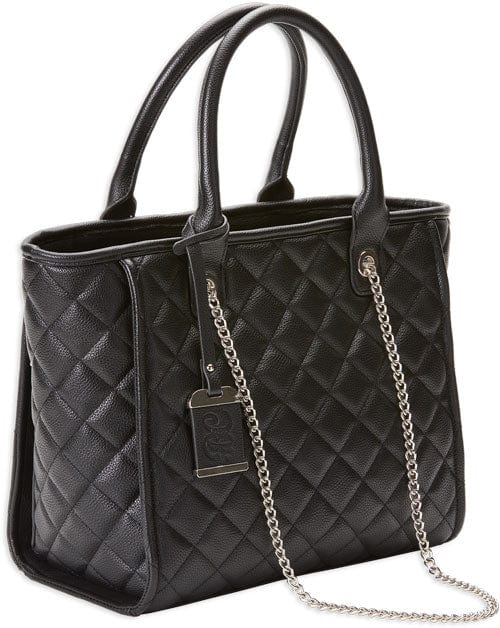 Bulldog Bulldog Concealed Carry Purse - Quilted Tote Style Black Concealed Carry Handbags