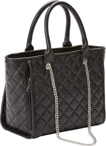 Bulldog Bulldog Concealed Carry Purse - Quilted Tote Style Black Concealed Carry Handbags