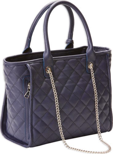Bulldog Bulldog Concealed Carry Purse - Quilted Tote Style Navy Concealed Carry Handbags