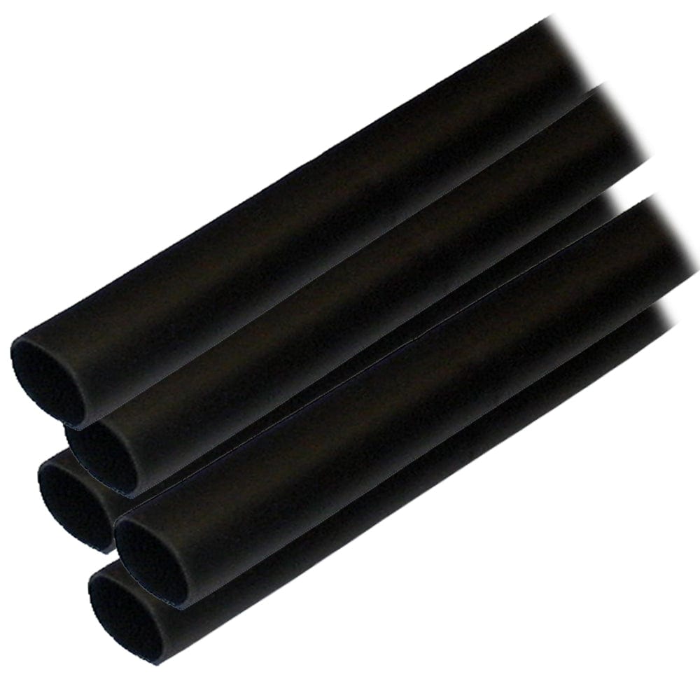 Ancor Ancor Adhesive Lined Heat Shrink Tubing (ALT) - 1/2" x 12" - 5-Pack - Black Electrical