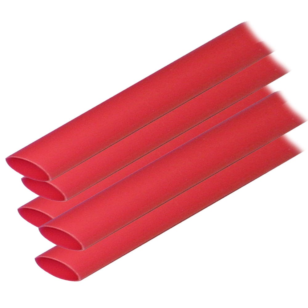 Ancor Ancor Adhesive Lined Heat Shrink Tubing (ALT) - 1/2" x 12" - 5-Pack - Red Electrical