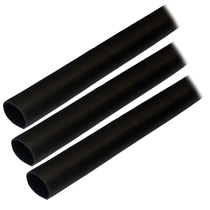 Ancor Ancor Adhesive Lined Heat Shrink Tubing (ALT) - 1/2" x 3" - 3-Pack - Black Electrical