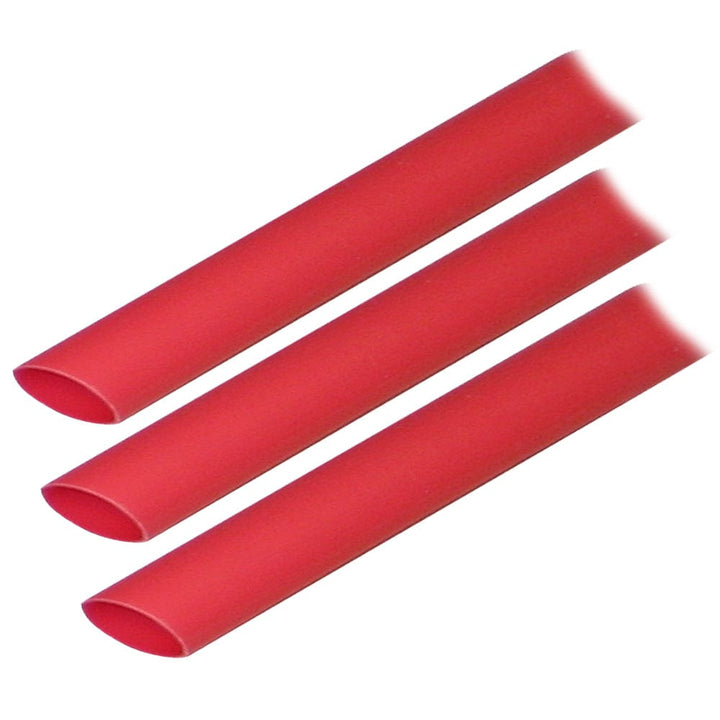 Ancor Ancor Adhesive Lined Heat Shrink Tubing (ALT) - 1/2" x 3" - 3-Pack - Red Electrical