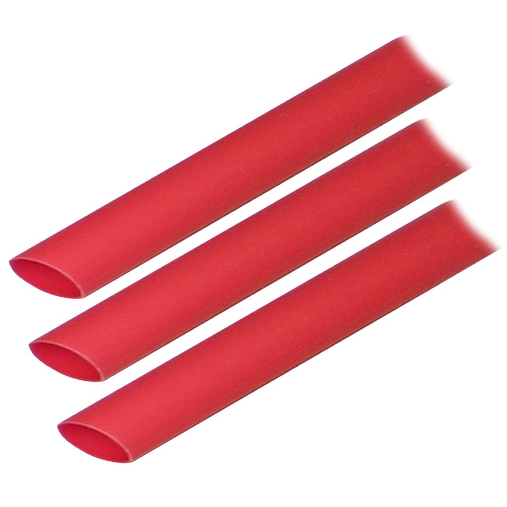 Ancor Ancor Adhesive Lined Heat Shrink Tubing (ALT) - 1/2" x 3" - 3-Pack - Red Electrical